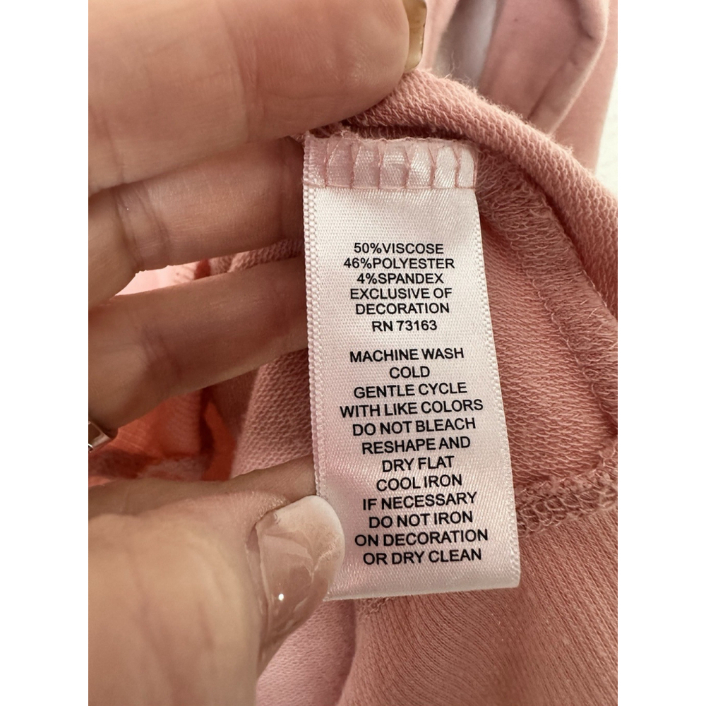 Cupio Woman Pink Crewneck Long Sleeve Lagenlook Pullover Tunic Top Size 1X Soft - Picture 6 of 6